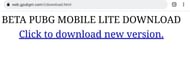 Players can directly download the beta version on the phone from the given link (Image via web.gpubgm.com)